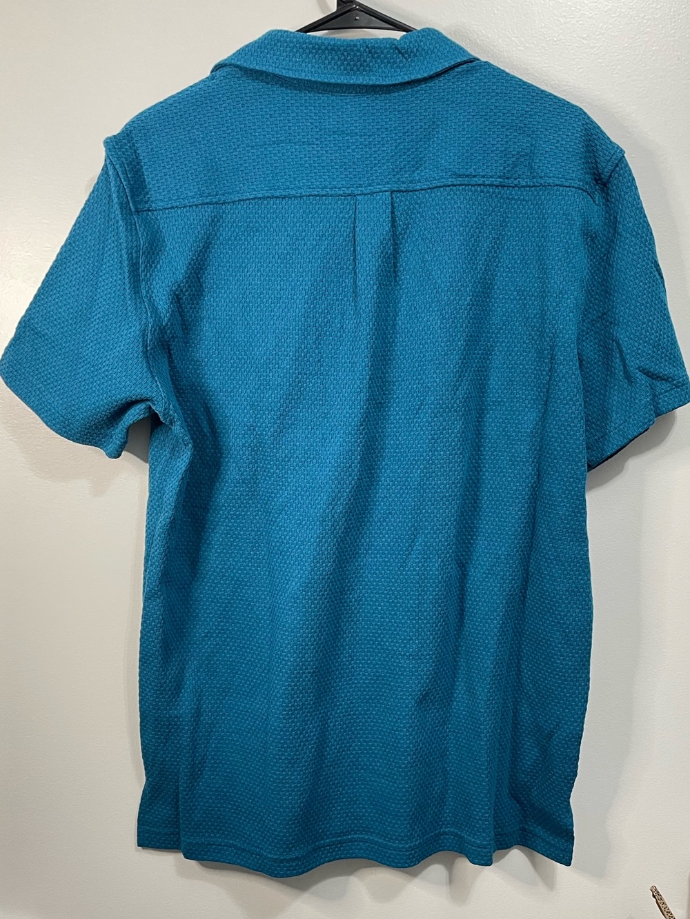 Original Use Teal Short-Sleeve Textured Button-Down Shirt - Men - Picture 2 of 3